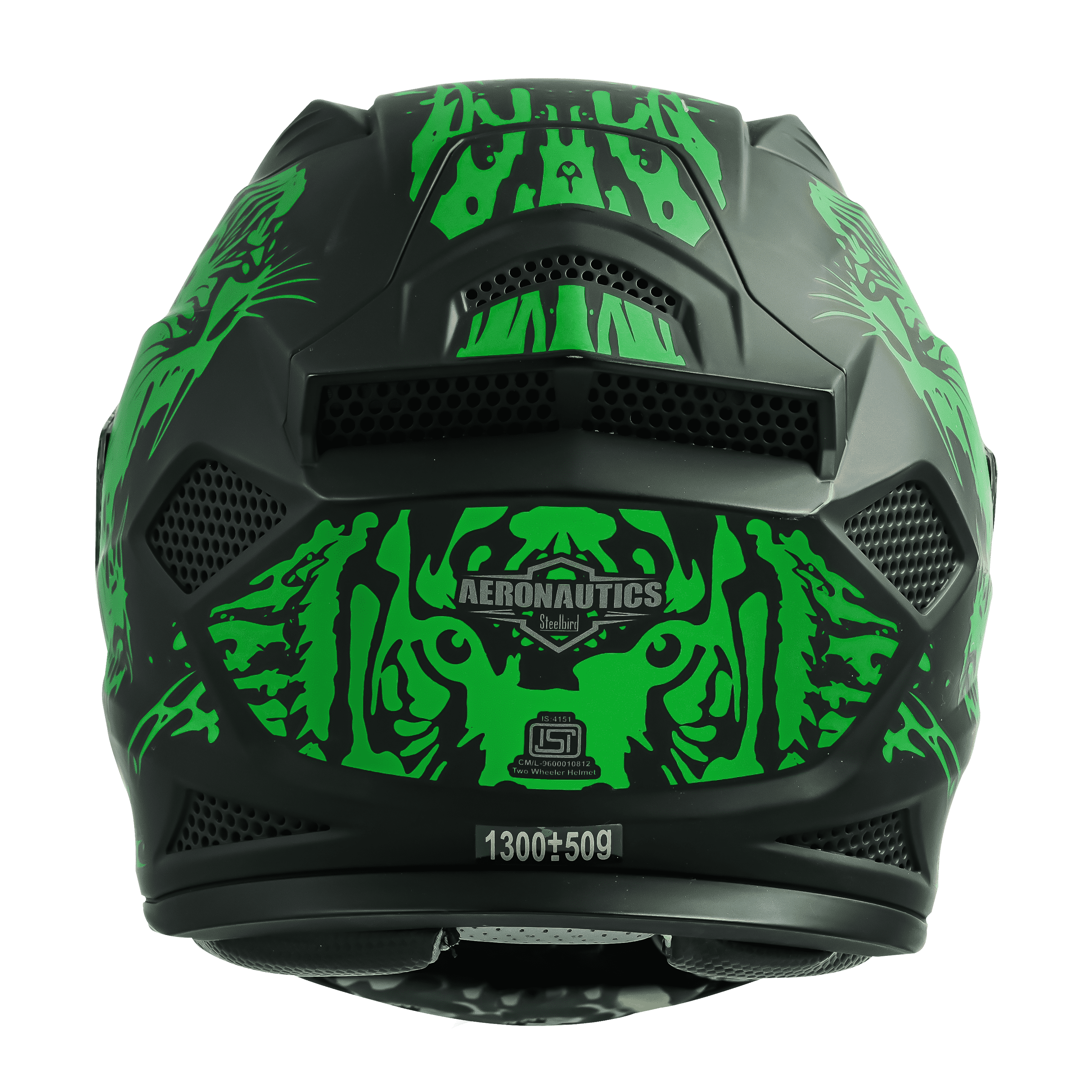 SBH-25 ISS TIGER GLOSSY BLACK WITH FLUO GREEN